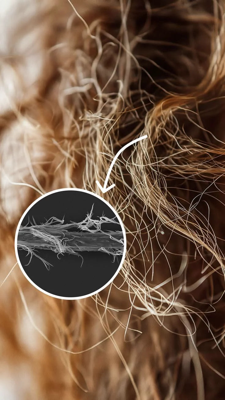 Cabelo menos macio e mais quebradiço